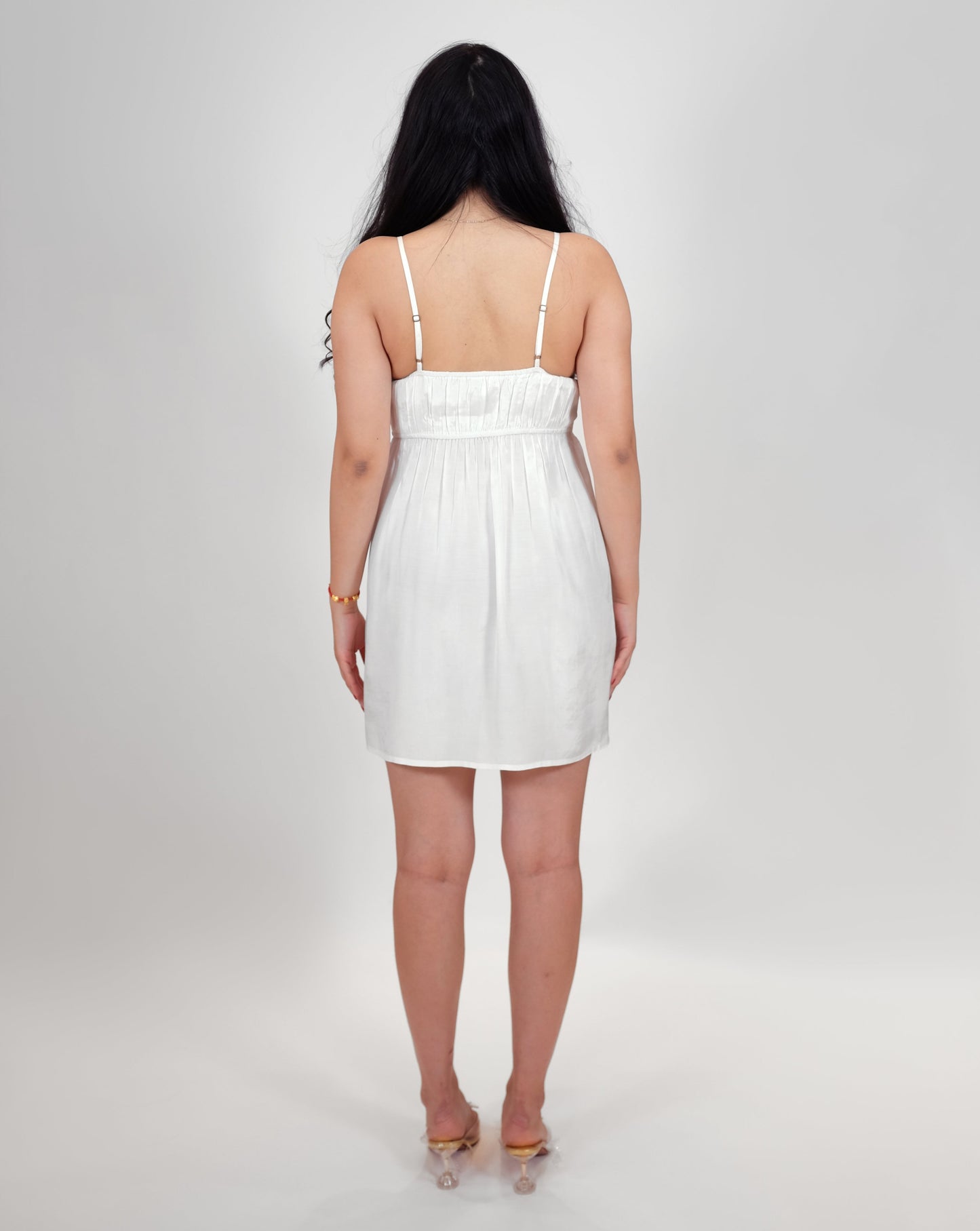 THE GODDESS DRESS & SHRUG (WHITE AND GOLD)