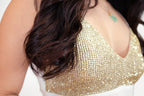 THE GODDESS DRESS & SHRUG (WHITE AND GOLD)