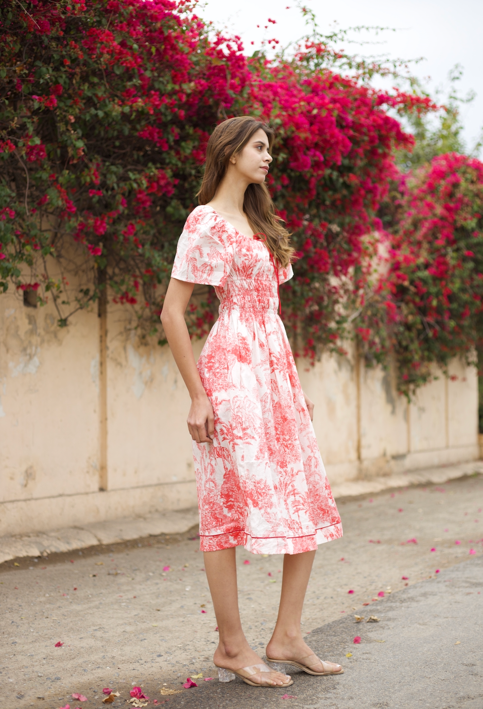 The Camille in Toile de Joie in Cherry