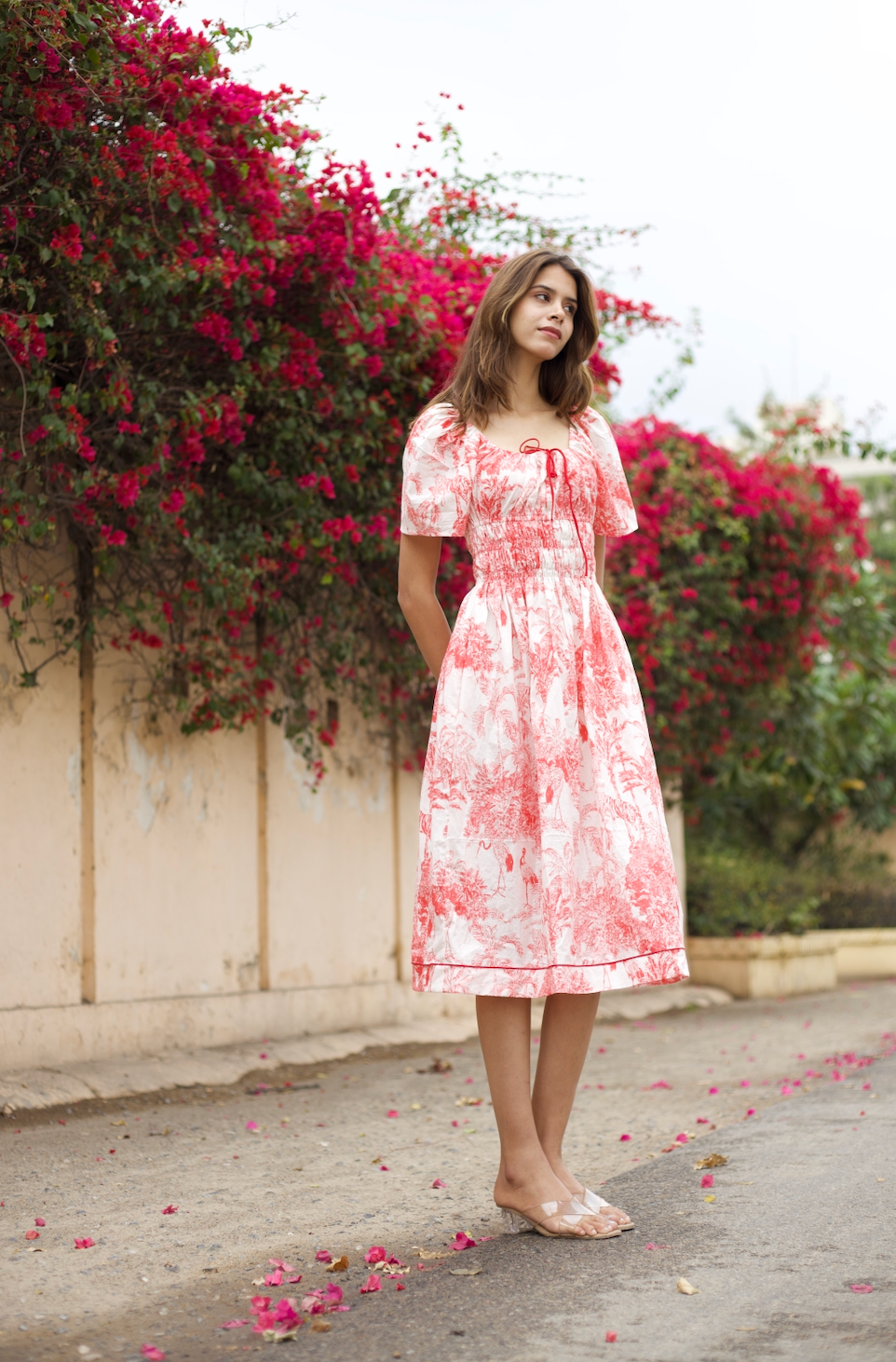 The Camille in Toile de Joie in Cherry