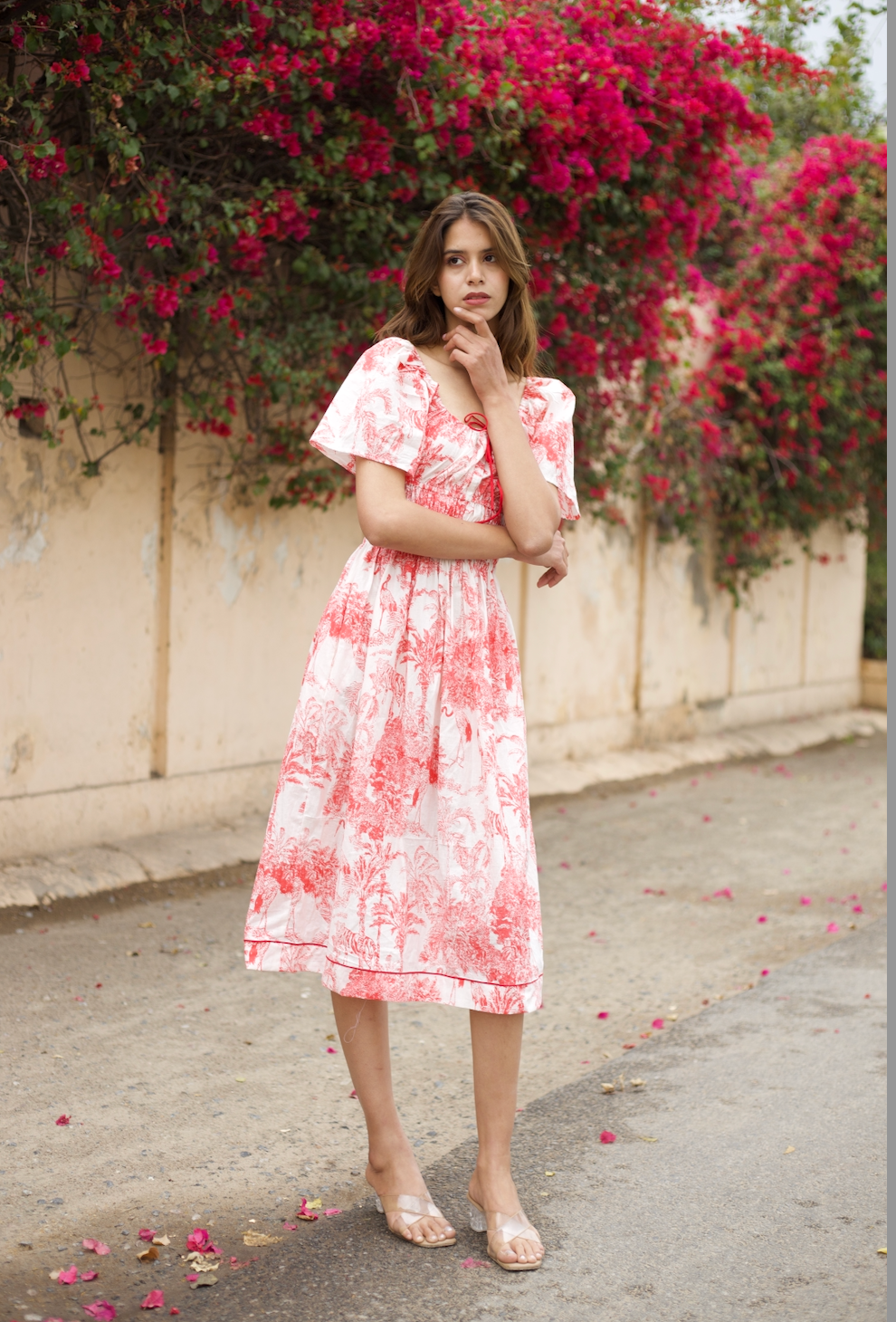 The Camille in Toile de Joie in Cherry