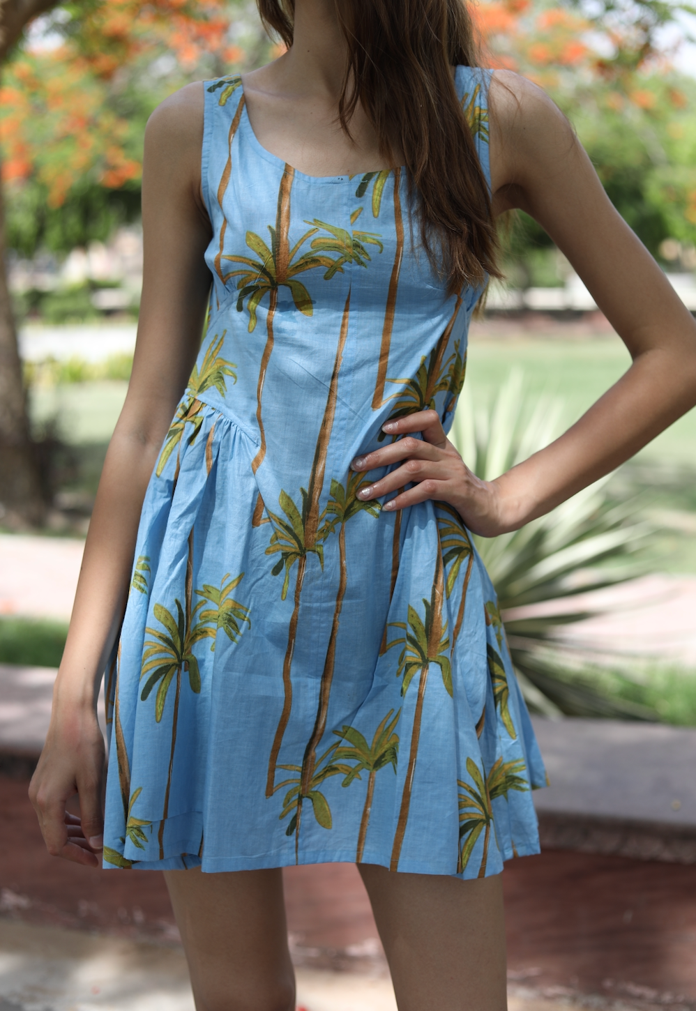 The Alex Dress in Blue Palms