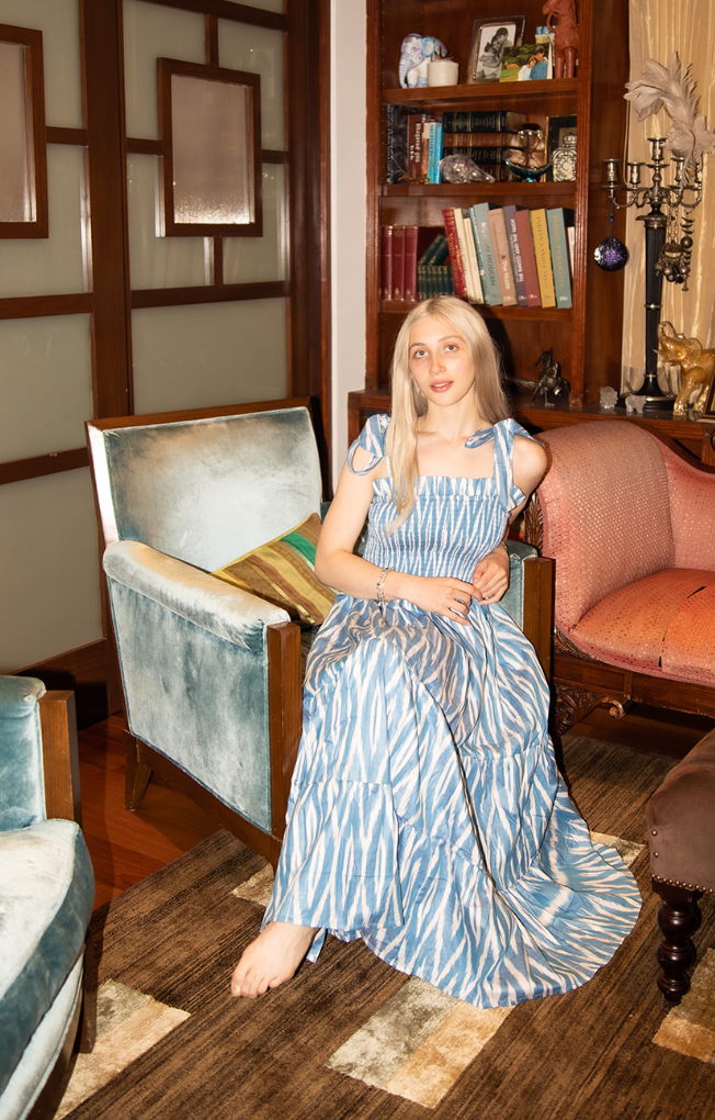 The Reagan in Blue Ikat