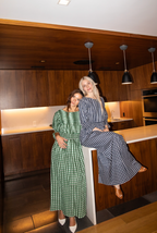The Ryan Dress in Navy Checkerboard