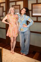 The Gianna Dress in Orange Palms