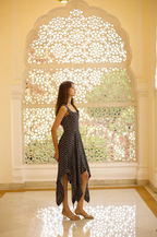 The Serena Dress in Black Bandhani